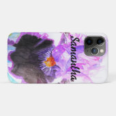 Paarse Iris Waterverf Bloem Bloemisterij Verjaarda Case-Mate iPhone Case (Achterkant (horizontaal))