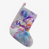 Paarse Iris Waterverf Bloem- en bloem- benaming St Kleine Kerstsok (Voorkant (Hangend))