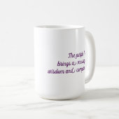 Paarse Iris waterverf bloem en gezegde Koffiemok (Voorkant rechts)