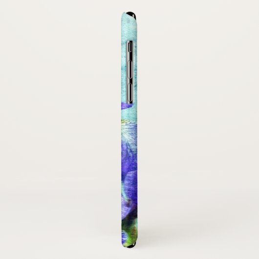 Paarse Iris-Waterverf Case-Mate iPhone Case (Achterkant/links)