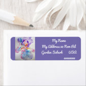 Paarse Iris Waterverf Return Address Labels (Insitu)
