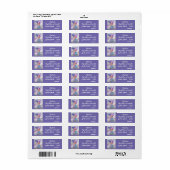 Paarse Iris Waterverf Return Address Labels (Full Sheet)