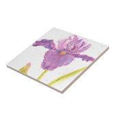 Paarse Iris-Waterverf Tegeltje (Zijkant)