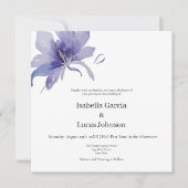 Paarse Iris Waterverf Weddenschap Save The Date (Voorkant)