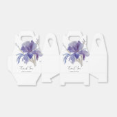 Paarse Iris Waterverf Wedding Bedankdoosjes (Uitgevouwen)