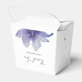 Paarse Iris Waterverf Wedding Bedankdoosjes (Achterkant)