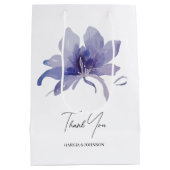 Paarse Iris Waterverf Wedding Medium Cadeauzakje (Achterkant)