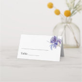 Paarse Iris Waterverf Wedding Plaatskaartje (Achterkant)