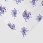 Paarse Iris Waterverf Wedding Tissuepapier (Detail)