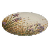 Paarse Iris Weide Gouden Gras Landschap Snijplank (Hoek)