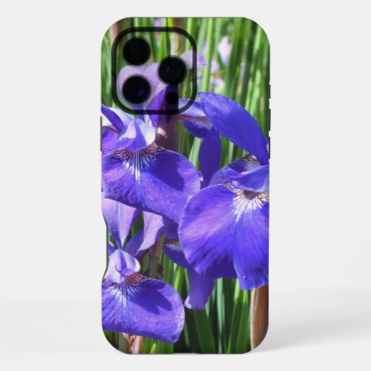 Paarse Irisa Floral iPhone Hoesje (Achterkant)