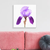  paarse irisbloem Moderne bloemenkunst Canvas Afdruk (Insitu (Woonkamer))