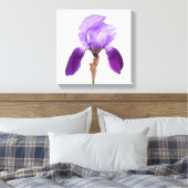  paarse irisbloem Moderne bloemenkunst Canvas Afdruk (Insitu (Slaapkamer))