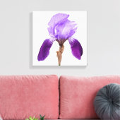  paarse irisbloem Moderne bloemenkunst Canvas Afdruk (Insitu (Woonkamer))