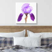  paarse irisbloem Moderne bloemenkunst Canvas Afdruk (Insitu (Slaapkamer))