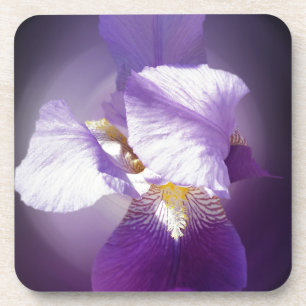 paarse irisbloem onderzetter