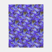 Paarse irisbloem / schuin / betegeld / fleece deken (Voorkant)