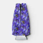 Paarse irisbloem / schuin / betegeld / flesjeskoeler (Achterkant)