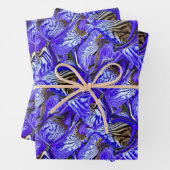 Paarse irisbloem / schuin / betegeld / inpakpapier vel (In situ)