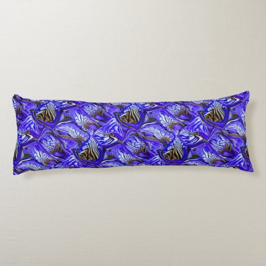 Paarse irisbloem / schuin / betegeld / lichaamskussen (Achterkant)