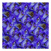 Paarse irisbloem / schuin / betegeld / perfect poster (Voorkant)