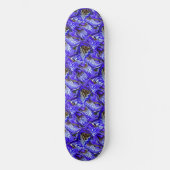 Paarse irisbloem / schuin / betegeld / persoonlijk skateboard (Voorkant)