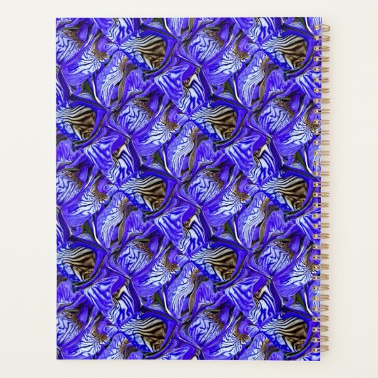 Paarse irisbloem / schuin / betegeld / planner (Achterkant)