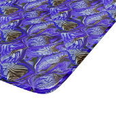 Paarse irisbloem / schuin / betegeld / snijplank (Hoek)