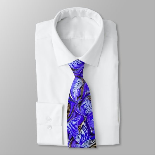 Paarse irisbloem / schuin / betegeld / stropdas (Gebonden)