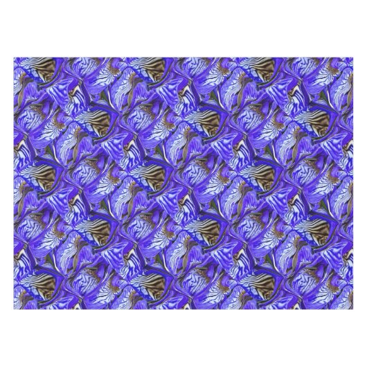 Paarse irisbloem / schuin / betegeld / tafelkleed (Voorkant (Horizontaal))