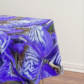 Paarse irisbloem / schuin / betegeld / tafelkleed (Voorbeeld)