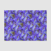 Paarse irisbloem / schuin / betegeld / tissuepapier (Voorkant)