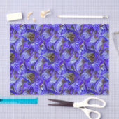 Paarse irisbloem / schuin / betegeld / tissuepapier (Craft)