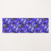 Paarse irisbloem / schuin / betegeld / yogamat (Achterkant (horizontaal))