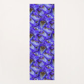 Paarse irisbloem / schuin / betegeld / yogamat (Voorkant)