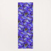 Paarse irisbloem / schuin / betegeld / yogamat (Achterkant)