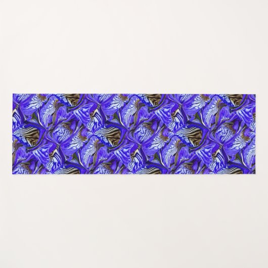 Paarse irisbloem / schuin / betegeld / yogamat (Voorkant (horizontaal))