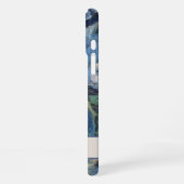 Paarse Irisbloemen Bloemmonogram iPhone Hoesje (Linkerkant)