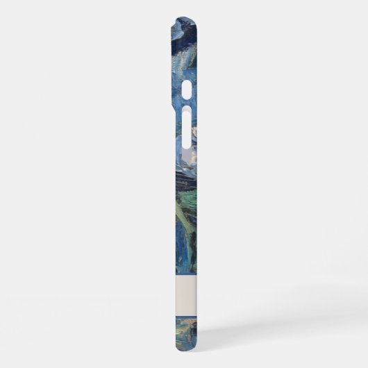 Paarse Irisbloemen Bloemmonogram iPhone Hoesje (Linkerkant)