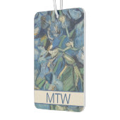  Paarse Irisbloemen Bloemmonogram Luchtverfrisser (Links)