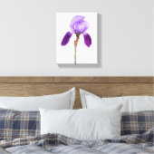 Paarse irisbloemen trendy boho bloemrijke glam mei canvas afdruk (Insitu (Slaapkamer))
