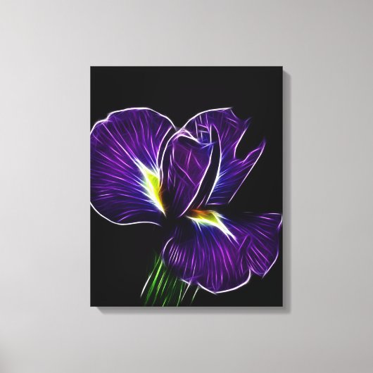 Paarse irisdoek canvas afdruk (Voorkant)