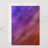 Paarse iriserende geborsteld metaal glitter kerst kaart (Achterkant)