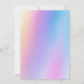 Paarse iriserende holografische verjaardag kaart (Achterkant)