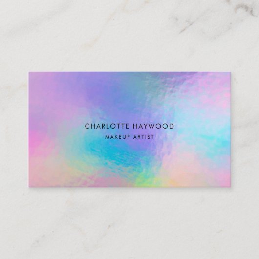 Paarse iriserende modern visitekaartje (Voorkant)