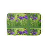 Paarse Irises Botanical Floral Art Bath Matt Badmat (Voorkant)