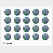 Paarse Irises die de Aangepaste Decale Sticker sch (Vel)
