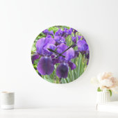 Paarse Irises in Bloom Grote Klok (Huis)