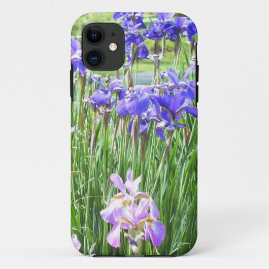 Paarse Irises iPhone 5 hoesje (Achterkant)
