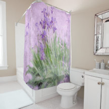 Paarse Irises Shower Curtain